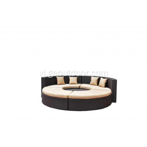 Dệt wicker nhôm cơ sở khung sofa đặt